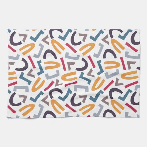 Mixed Up Letters Abstract Modern dish Kitchen Towel