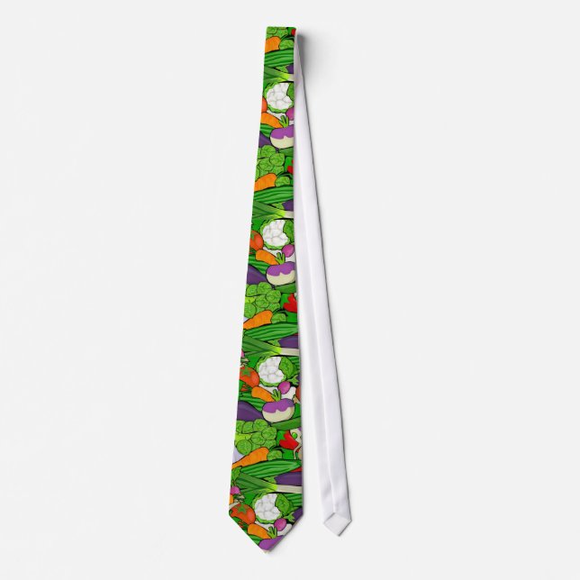 Mixed vegetables neck tie (Front)