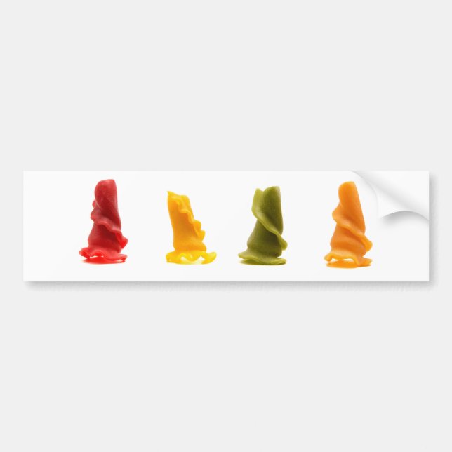 Mixed weird shaped pasta bumper sticker (Front)