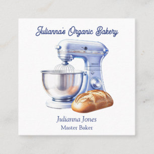 Mixer Bread Bakery Pastry Chef  Square Business Card
