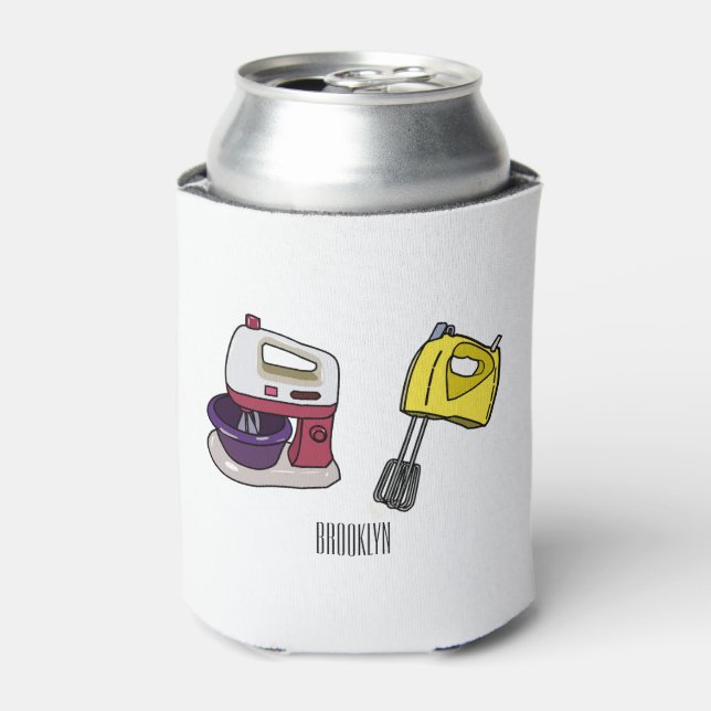 Mixer cartoon illustration  can cooler (Can Front)