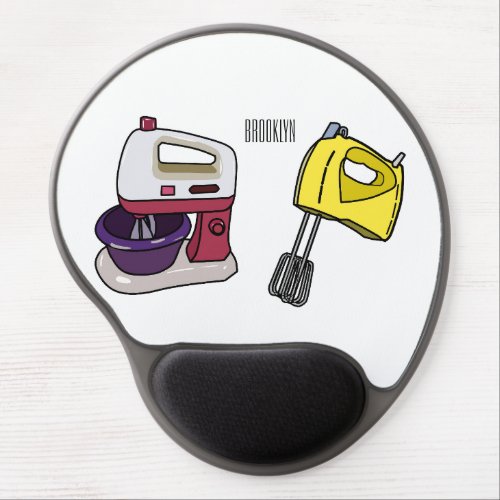 Mixer cartoon illustration  gel mouse pad