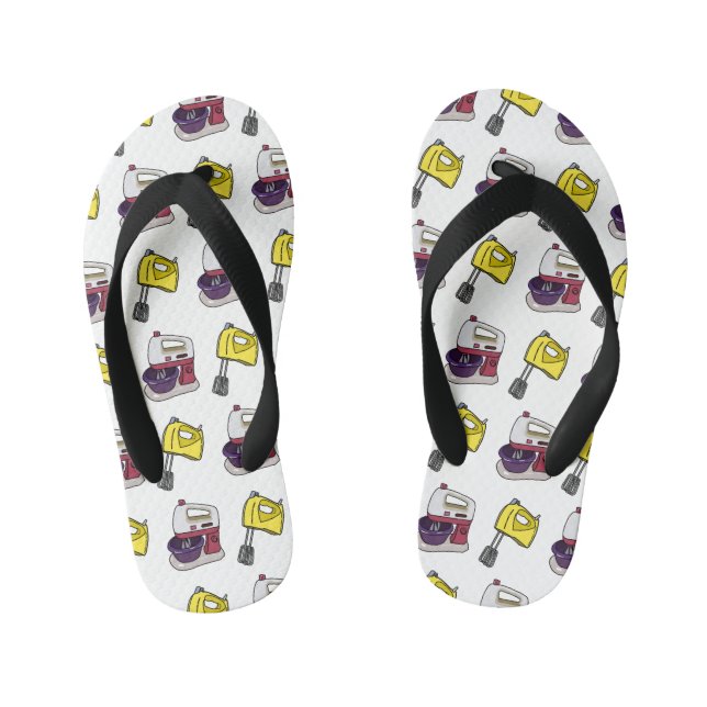 Mixer cartoon illustration  kid's flip flops (Footbed)