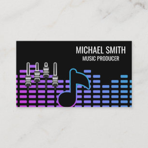 Mixer Colorful Music Sound Wave Business Card
