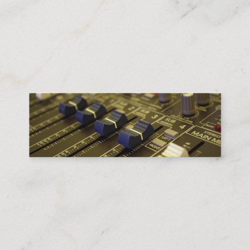Customizable Mixer Desk bookmark business card