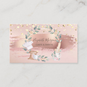 Mixer Flower,Confetti,Leaves,Brush Stroke   Business Card