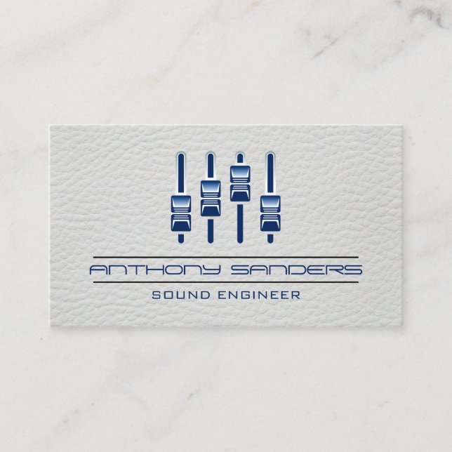 Mixer | Leather Background Business Card (Front)