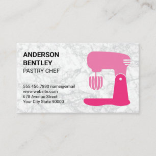 Mixer Machine White Marble Background Business Card