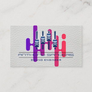 Mixer Music Equalizer Sound Background Business Card