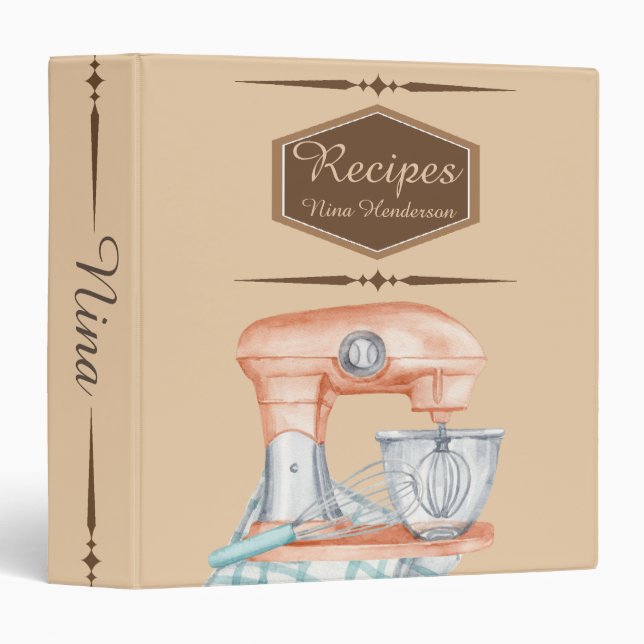 Mixer Personalized Notebook 3 Ring Binder (Front/Spine)