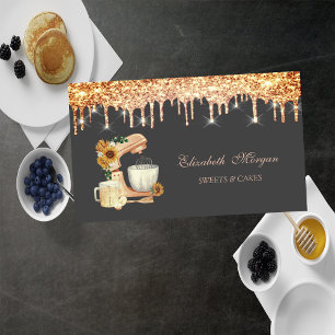 Mixer Sunflowers Chic Drips Bakery Tools Business Card