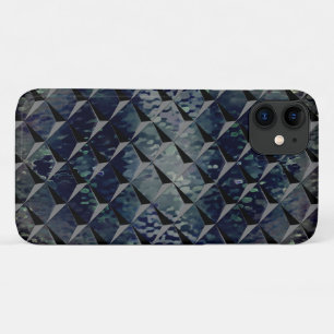 Mixing 3D squares with dark greenish 'smoke glass' iPhone 11 Case