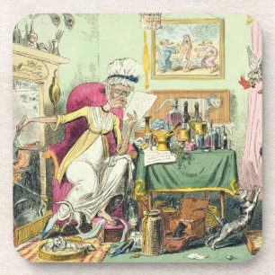 Mixing a Recipe for Corns, published by G. Humphre Coaster