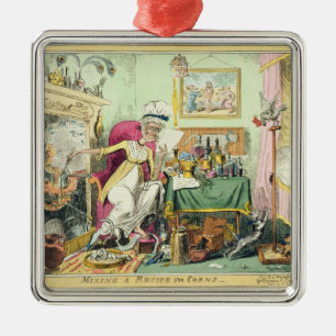 Mixing a Recipe for Corns, published by G. Humphre Metal Ornament