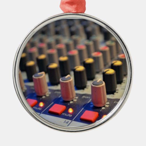 Mixing Board Buttons Metal Ornament