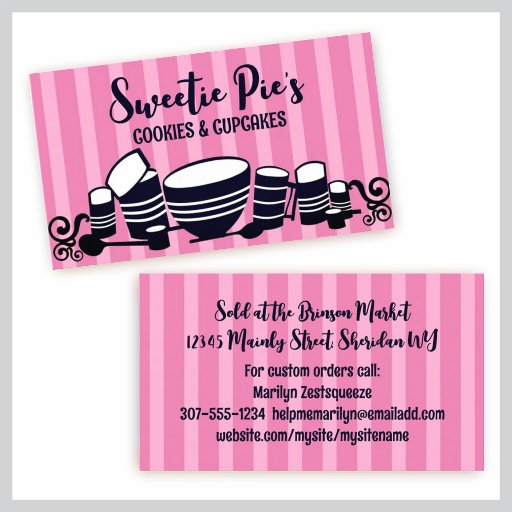 Customizable baking mixing bowl kitchen cannisters bakery bu... business cards