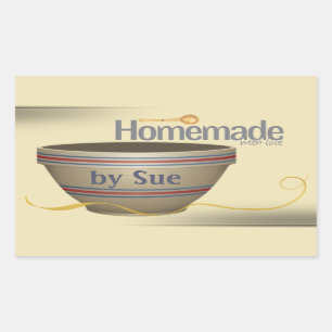 Mixing Bowl "Homemade with Love" Custom Stickers
