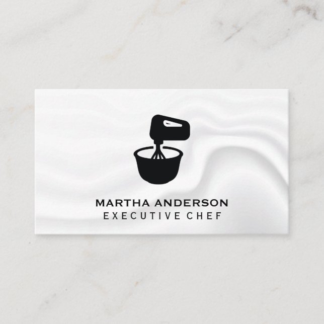 Mixing Bowl | Silky Background Business Card (Front)