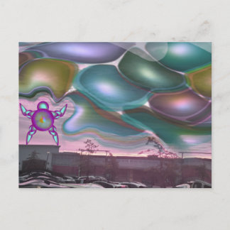Mixing Colors in the Clouds Holiday Postcard