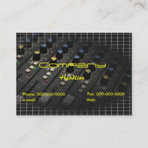 Customizable Mixing Desk Business Card