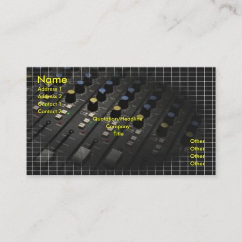 Mixing Desk Business Card