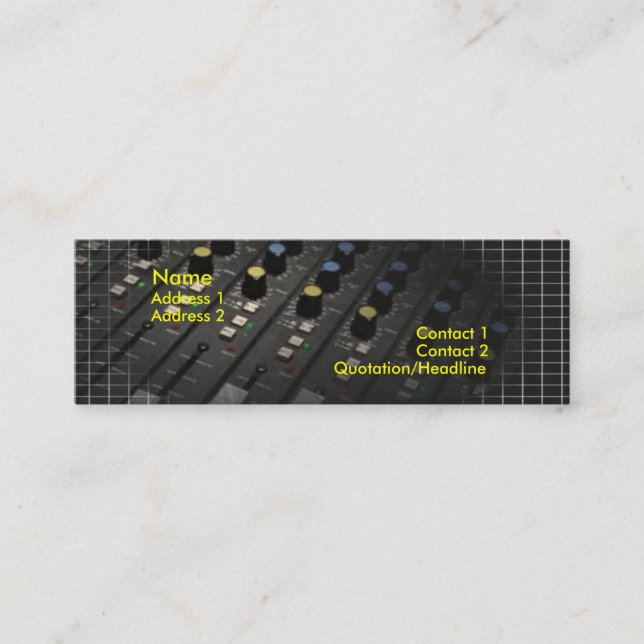 Mixing Desk Business Card (Front)