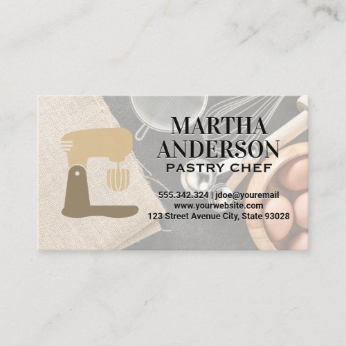 Mixing Machine  Baking Ingredients and Tools Business Card