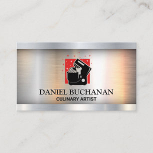 Mixing Machine Metallic Business Card