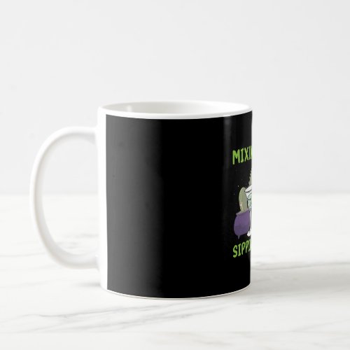 Mixing Magic Sipping Spirits Bartender Halloween Coffee Mug