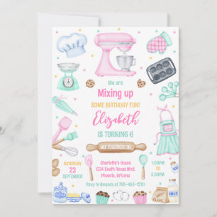Mixing Up Sewing Birthday Party Invitation