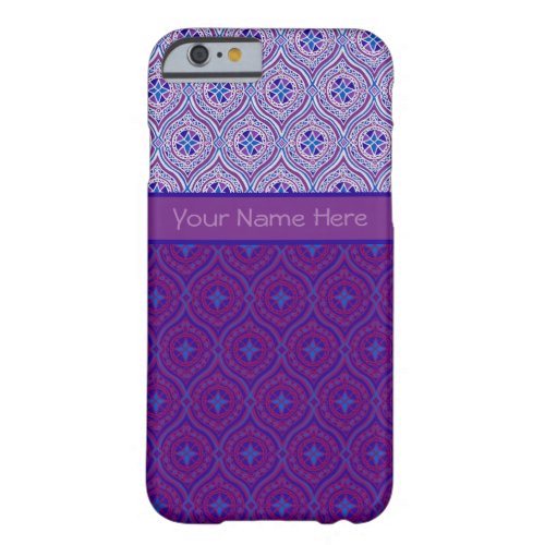 MixnMatch Deep Purple and Mauve Ogee Patterns Barely There iPhone 6 Case