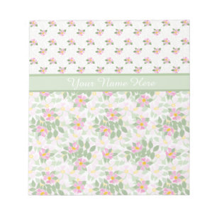 Mix'n'match Dog Rose Florals: Notepad or Jotter