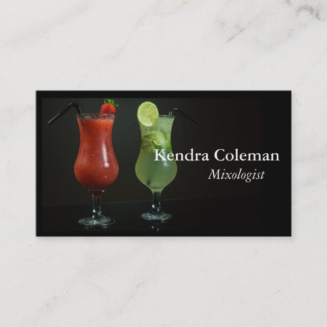 Mixologist Bartender Business Card (Front)