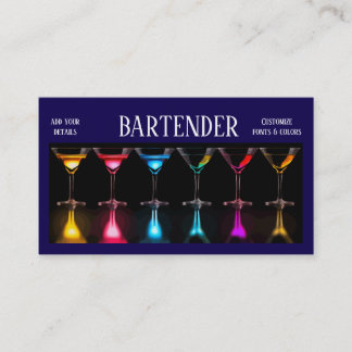 Mixologist bartender cocktail business cards