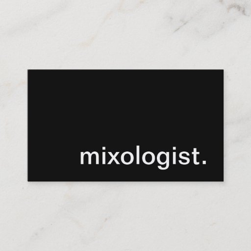 Customizable Mixologist Business Card