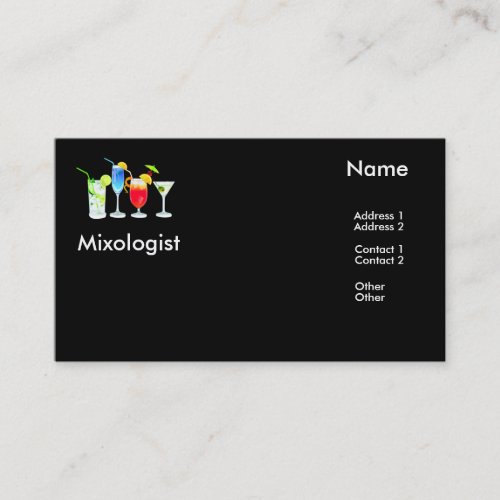 Mixologist Business Card