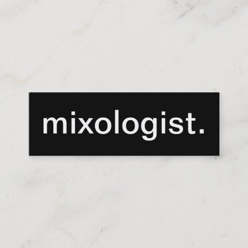 Customizable Mixologist Business Card