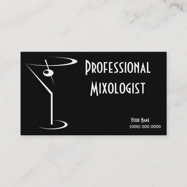 Mixologist Business Cards (Front)