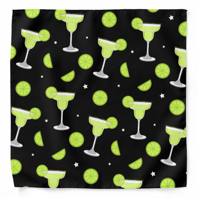 Mixologist Cocktail Bar Margarita Pattern Bandana (Front)