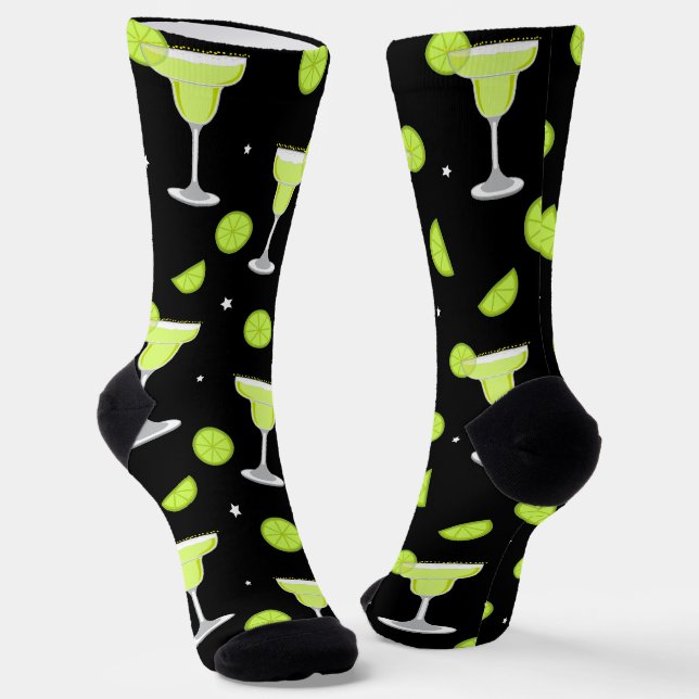 Mixologist Cocktail Bartender Margarita Socks (Angled)