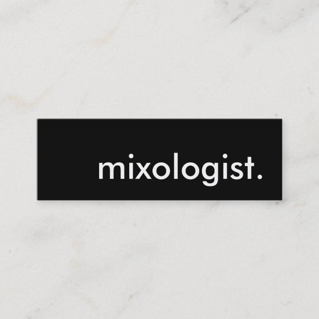 mixologist. mini business card (Front)