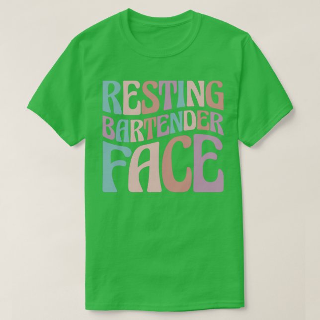 Mixologist Resting Bartender Face 2 T-Shirt (Design Front)
