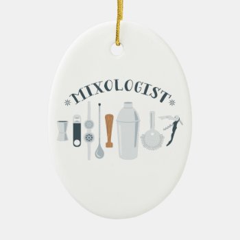 Mixologist Tools Ceramic Ornament by HopscotchDesigns at Zazzle