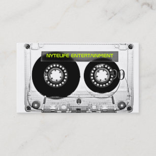 Mixtape 80s Retro Clear Cassette Business Cards