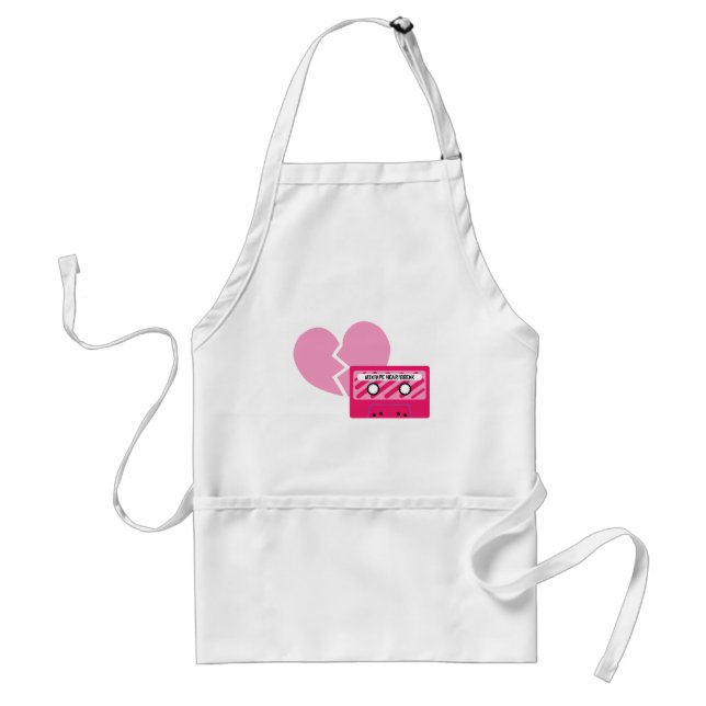 MixTape Heartbreak Adult Apron (Front)