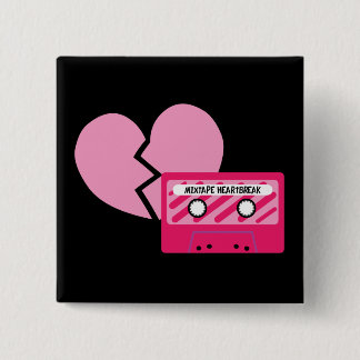 MixTape Heartbreak Pinback Button