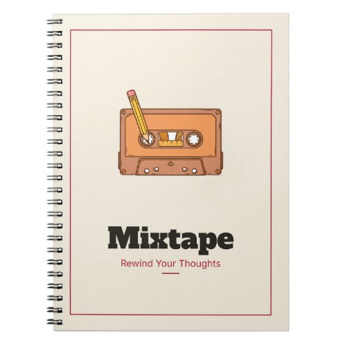 Mixtape Retro Cassette Spiral Notebook