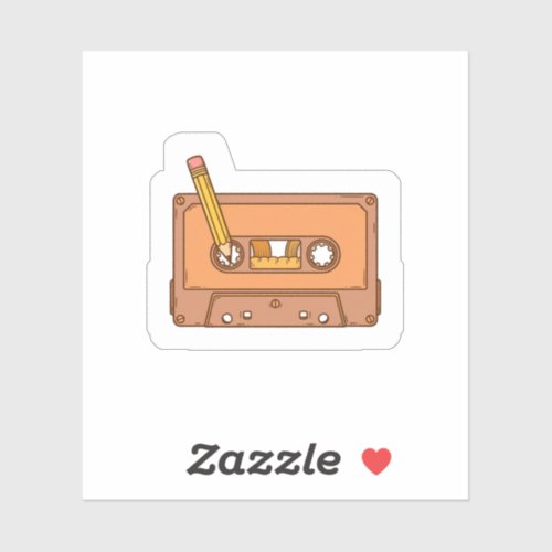 Mixtape Retro Cassette Sticker