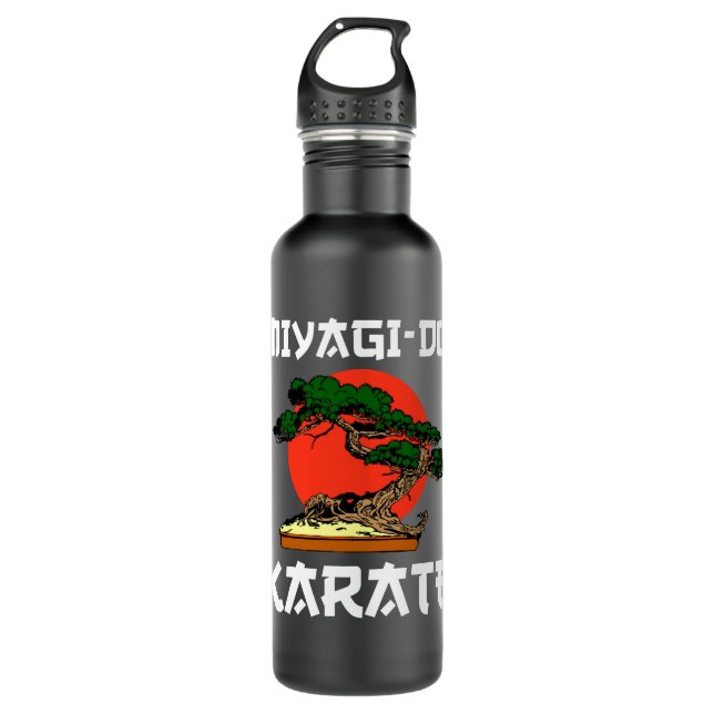 Miyagi do karate  stainless steel water bottle (Front)