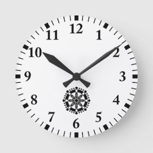 Miyake Rinpo Crests Round Wall Clock
